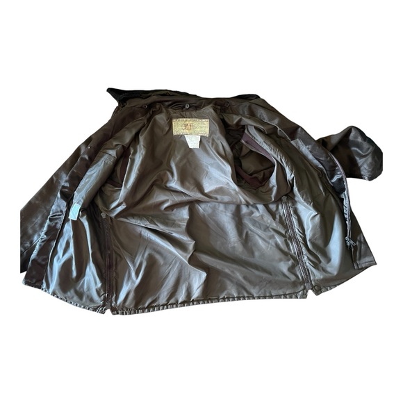 Vintage Protector Montreal Security Winter  Bomber Jacket Sz 46 Long Brown - Picture 9 of 16